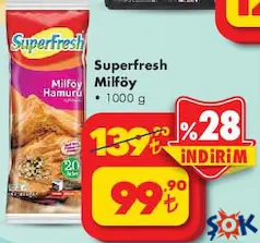 SUPERFRESH MİLFÖY HAMURU 1000 G